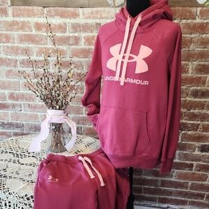 Under Armour Rose Pink Hoodie and Jogger Set